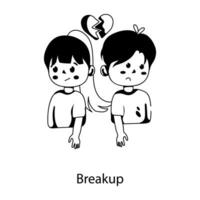 Trendy Breakup Concepts vector