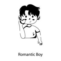 Trendy Romantic Boy vector