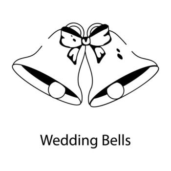 Trendy Wedding Bells vector