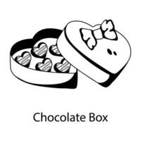 de moda chocolate caja vector