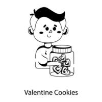 Trendy Valentine Cookies vector