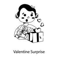 Trendy Valentine Surprise vector