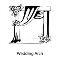 arco de boda de moda vector