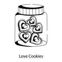 Trendy Love Cookies vector