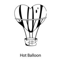 Trendy Hot Balloon vector