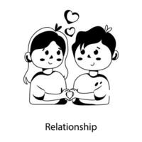 Trendy Relationship Concepts vector