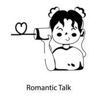 Trendy Romantic Talk vector