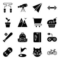 Pack of Hobbies Equipment Vector Icons