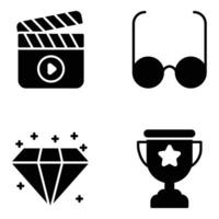 Pack of Media Education Glyph Vector Icons