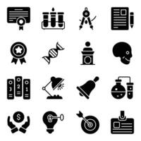 Pack of Education Glyph Vector Icons