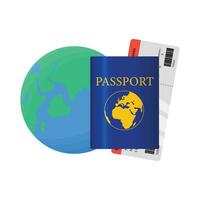 ilustración de pasaporte vector