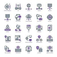 Big Data icon pack for your website design, logo, app, and user interface. Big Data icon dual tone design. Vector graphics illustration and editable stroke.