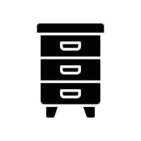 chest of drawers icon. vector glyph icon for your website, mobile, presentation, and logo design.