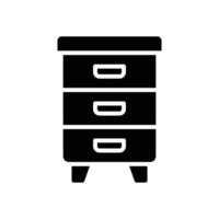 chest of drawers icon. vector glyph icon for your website, mobile, presentation, and logo design.