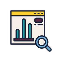 data analysis icon. vector filled color icon for your website, mobile, presentation, and logo design.