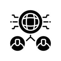 global connection icon. vector glyph icon for your website, mobile, presentation, and logo design.