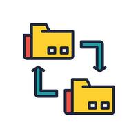 file transfer icon. vector filled color icon for your website, mobile, presentation, and logo design.