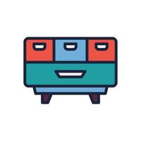 cabinet icon. vector filled color icon for your website, mobile, presentation, and logo design.