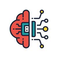 artificial intelligence icon. vector filled color icon for your website, mobile, presentation, and logo design.