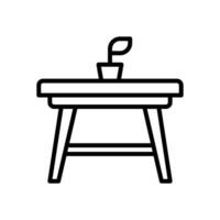 mesa icono. vector línea icono para tu sitio web, móvil, presentación, y logo diseño.