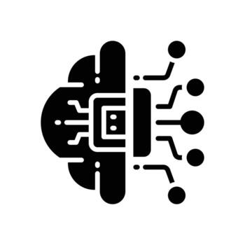 artificial inteligencia icono. vector glifo icono para tu sitio web, móvil, presentación, y logo diseño.