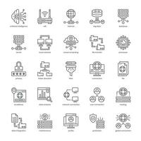 Big Data icon pack for your website design, logo, app, and user interface. Big Data icon outline design. Vector graphics illustration and editable stroke.