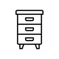 chest of drawers icon. vector line icon for your website, mobile, presentation, and logo design.