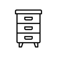 chest of drawers icon. vector line icon for your website, mobile, presentation, and logo design.