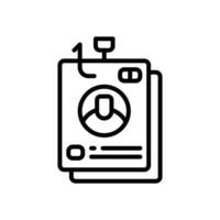 personal phishing icon. vector line icon for your website, mobile, presentation, and logo design.