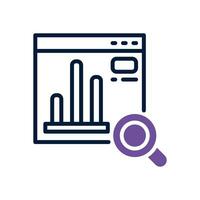 data analysis icon. vector dual tone icon for your website, mobile, presentation, and logo design.