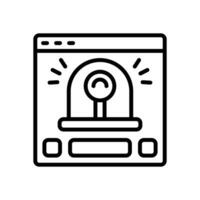 alert icon. vector line icon for your website, mobile, presentation, and logo design.