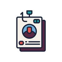 personal phishing icon. vector filled color icon for your website, mobile, presentation, and logo design.