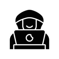 hacker icon. vector glyph icon for your website, mobile, presentation, and logo design.