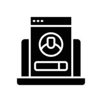 login icon. vector glyph icon for your website, mobile, presentation, and logo design.
