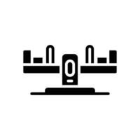 seesaw icon. vector glyph icon for your website, mobile, presentation, and logo design.