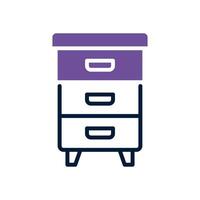 chest of drawers icon. vector dual tone icon for your website, mobile, presentation, and logo design.