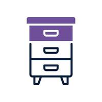 chest of drawers icon. vector dual tone icon for your website, mobile, presentation, and logo design.