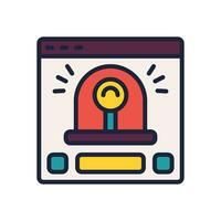 alert icon. vector filled color icon for your website, mobile, presentation, and logo design.