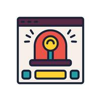 alert icon. vector filled color icon for your website, mobile, presentation, and logo design.