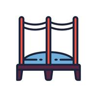 trampoline icon. vector filled color icon for your website, mobile, presentation, and logo design.