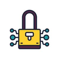 encryption icon. vector filled color icon for your website, mobile, presentation, and logo design.