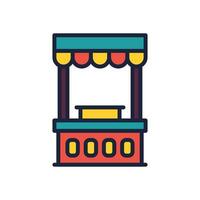 food stand icon. vector filled color icon for your website, mobile, presentation, and logo design.