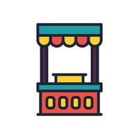 food stand icon. vector filled color icon for your website, mobile, presentation, and logo design.