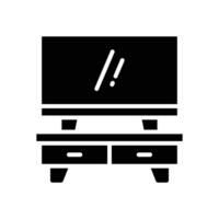 tv stand icon. vector glyph icon for your website, mobile, presentation, and logo design.