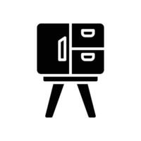 nightstand icon. vector glyph icon for your website, mobile, presentation, and logo design.