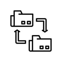 file transfer icon. vector line icon for your website, mobile, presentation, and logo design.