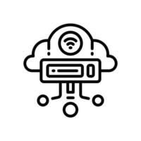 cloud computing icon. vector line icon for your website, mobile, presentation, and logo design.