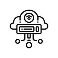 cloud computing icon. vector line icon for your website, mobile, presentation, and logo design.