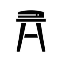 stool icon. vector glyph icon for your website, mobile, presentation, and logo design.