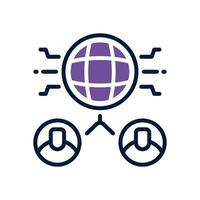 global connection icon. vector dual tone icon for your website, mobile, presentation, and logo design.
